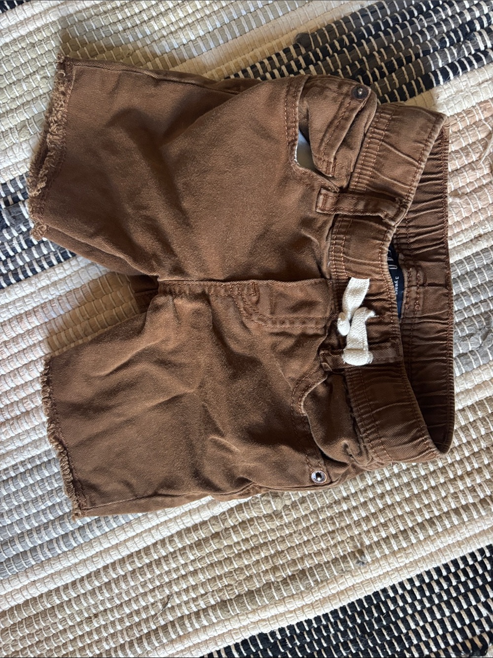 GAP Brown Elastic Waist Shorts with Drawstring